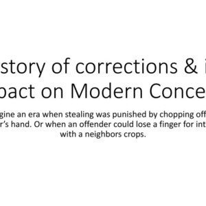 Comparison between past history of corrections and current corrections of today