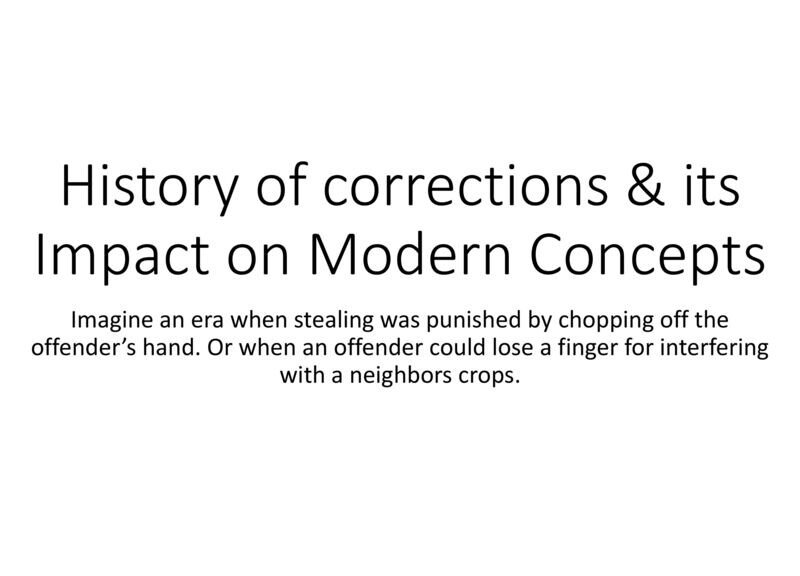 Comparison between past history of corrections and current corrections of today