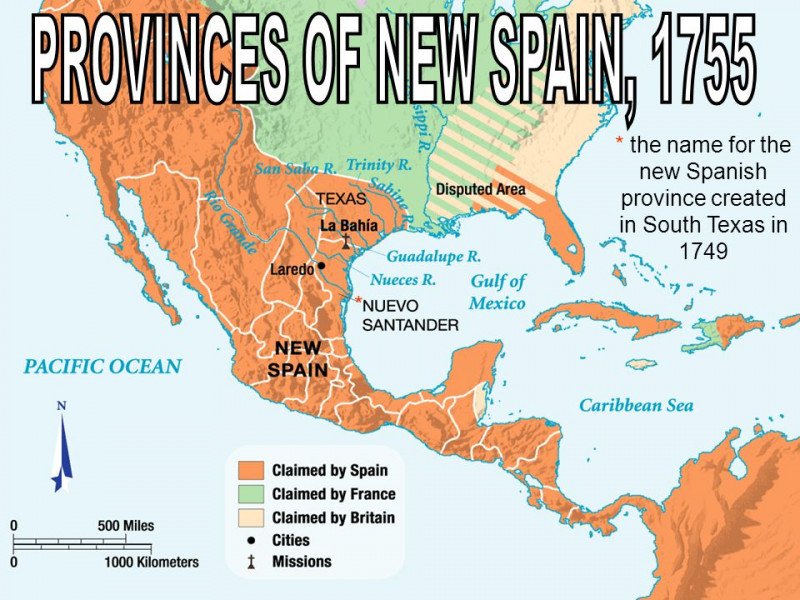 Texas was a province in New Spain