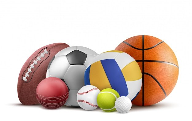 Soccer ball and sports equipment for soccer vs. basketball comparison