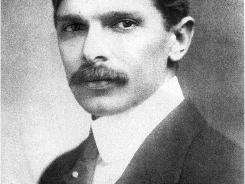 Portrait of Muhammad Ali Jinnah, founder of Pakistan