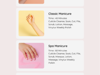 Manicure Services InfoGraphic