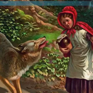 company of wolves and little red cap girl